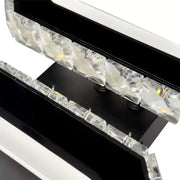 LED chandelier with remote control QUADRIS, 24W, 2 Squares, Cold/Warm/Neutral light, Dimmable, Black