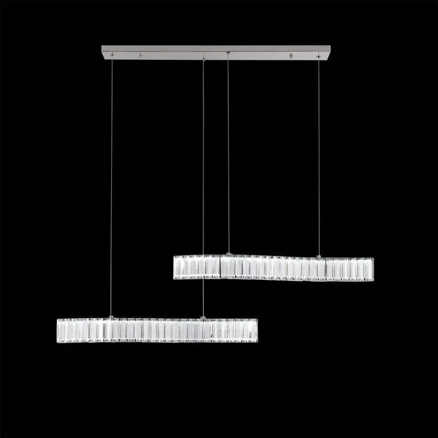 Crystal LED Chandelier with Remote Control Merve 24W Glossy Chrome