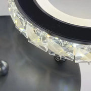 NOVA Rotonda LED Chandelier with Crystals, 6 Light Sources, RGB, with Remote Control, 154W, Black & Stainless Steel