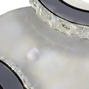 LED chandelier with remote control and crystal NOVA ROTONDA 29W, 2 Circles, Cold/Warm/Neutral light, White