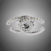 Shia 27W Dimmable Crystal LED Chandelier with Remote Control Silver