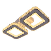 LED chandelier with remote control QUADRIS, 24W, 2 Squares, Cold/Warm/Neutral light, Dimmable, White