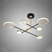 LED Chandelier with Remote Control Augustus 40W Dimmable Black Gold