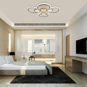 LED chandelier with remote control KADE 72W, 4 Circles, Cold/Warm/Neutral light, Dimmable, White