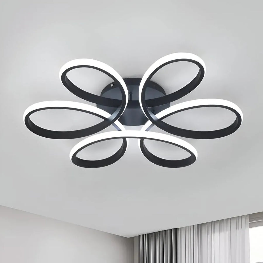 LED chandelier with remote control HELIX 108W, Cold/Warm/Neutral light, Dimmable, Black