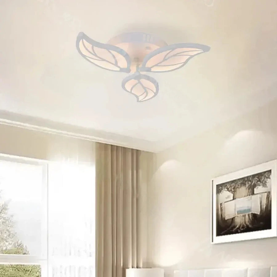 LED Chandelier with Remote Control LAURICE, 33W, 3 Petals, Cold/Warm/Neutral Light, Dimmable, White