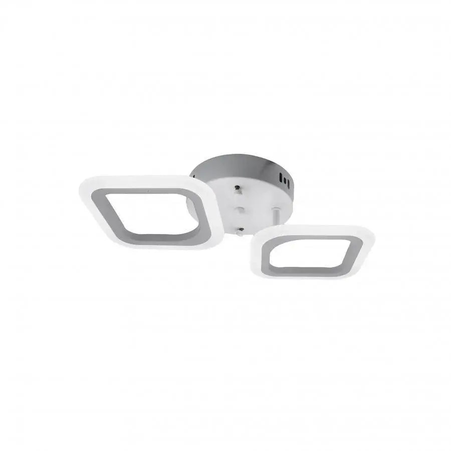 ERIKA LED Chandelier, 11W, 2 Squares, Neutral Light, White