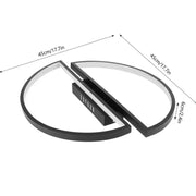 LED Chandelier VECTOR Arcus, Semicircles, 35W, Metallic, Dimmable, Cold/Warm/Neutral Light, Black, Minimal Design