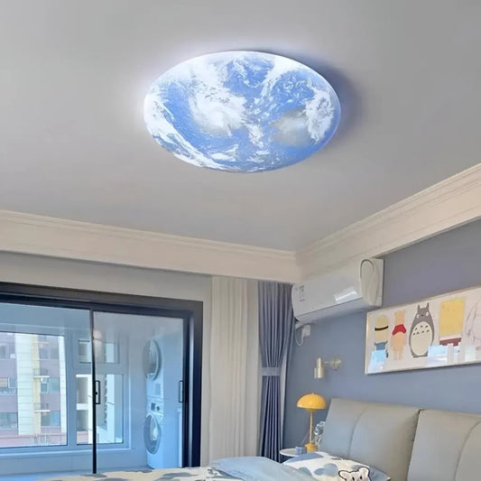 LED chandelier EARTH 32W, Diameter 35cm, Cold/Warm/Neutral light, Blue
