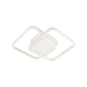DUOFORM LED Chandelier 36W, 3 Squares, Cold/Warm/Neutral light, White
