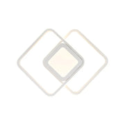 DUOFORM LED Chandelier 36W, 3 Squares, Cold/Warm/Neutral light, White