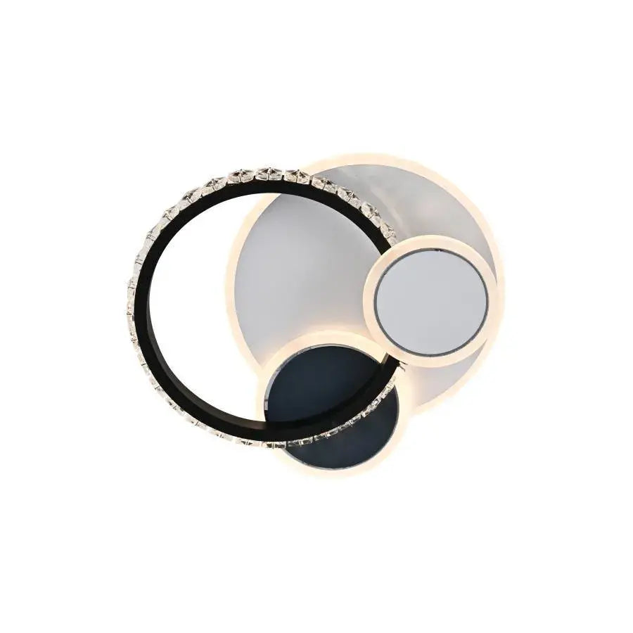 LED crystal chandelier GELLA 48W, Round, Cold/Warm/Neutral light, Black White