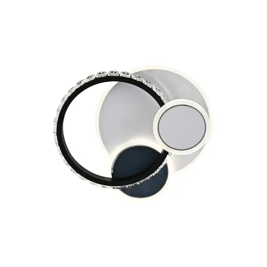 LED crystal chandelier GELLA 48W, Round, Cold/Warm/Neutral light, Black White