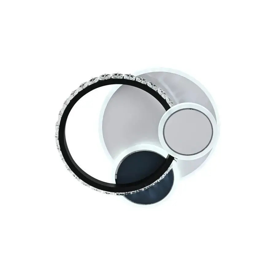 LED crystal chandelier GELLA 48W, Round, Cold/Warm/Neutral light, Black White