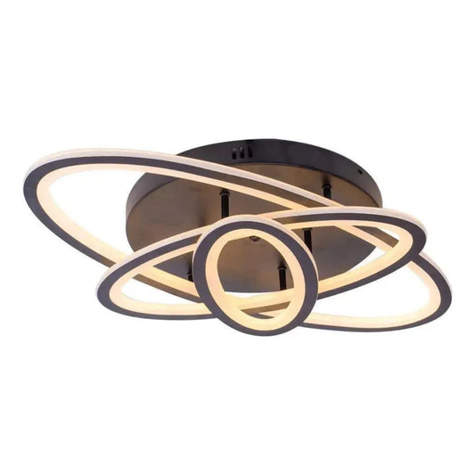 LED chandelier with remote control GENTIANA, 75W, 3 Ellipses, Cold/Warm/Neutral light, Dimmable, Black