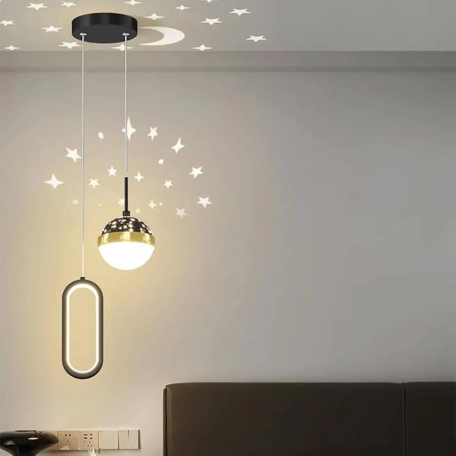 GILONA 42W suspended LED chandelier, Cold/Warm/Neutral light, Black