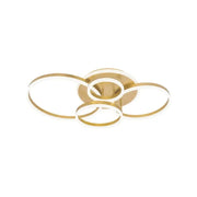 LED chandelier with remote control LYRA 220W, 4 Circles, Cold/Warm/Neutral light, Dimmable, Brushed Gold