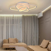 LED chandelier with remote control GENTIANA, 75W, 3 Ellipses, Cold/Warm/Neutral light, Dimmable, White
