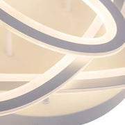 LED chandelier with remote control GENTIANA, 75W, 3 Ellipses, Cold/Warm/Neutral light, Dimmable, White