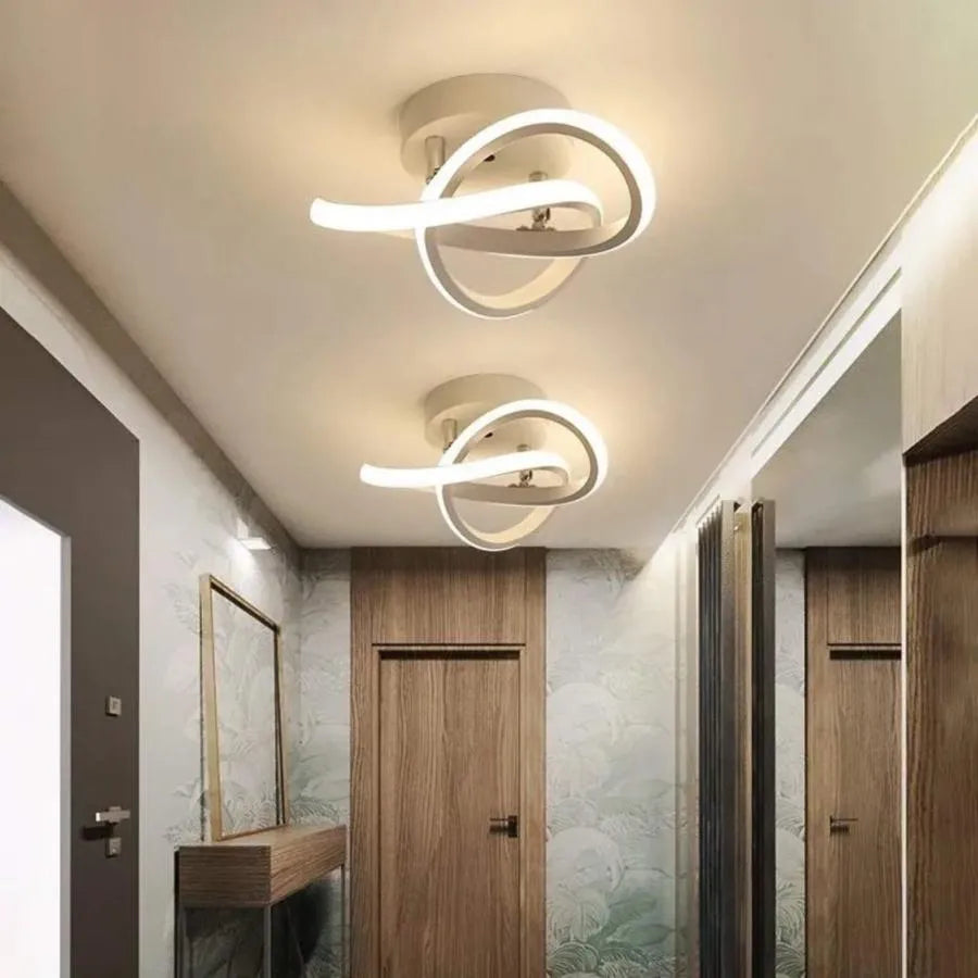 VERTEX Flow LED Chandelier, 24W, Wavy, Cold/Warm/Neutral Light, White