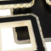 LED chandelier with Leila remote control, 79W, 4 squares, cold/hot/neutral light, unstable, black