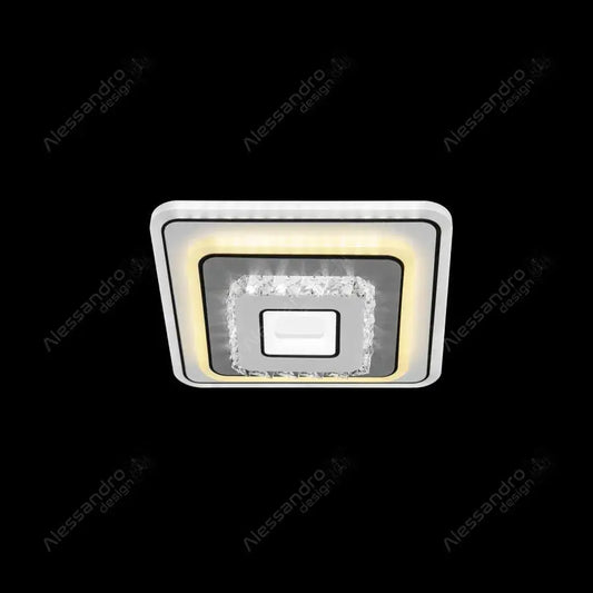 LED crystal chandelier MITA 32W, Square, Cold/Warm/Neutral Light, White