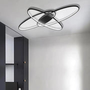 LED chandelier with remote control ORBITA 83W, 3 Elements, Oval, Cold/Warm/Neutral light, Dimmable, Black