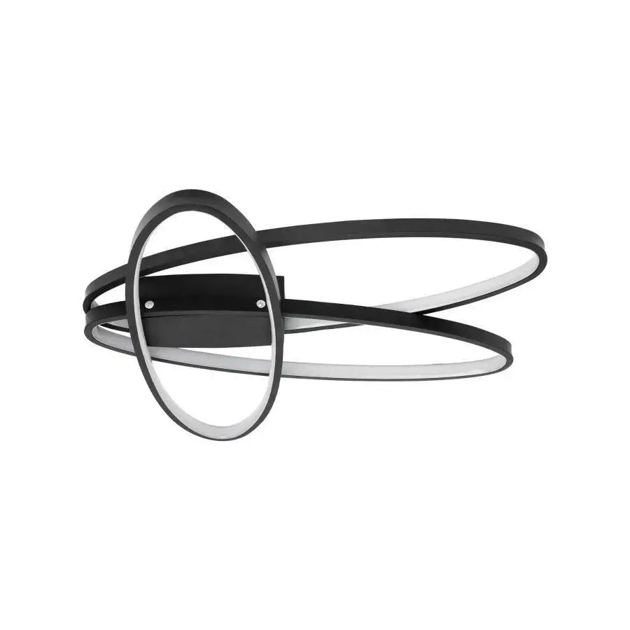 LED chandelier with remote control ORBITA 83W, 3 Elements, Oval, Cold/Warm/Neutral light, Dimmable, Black