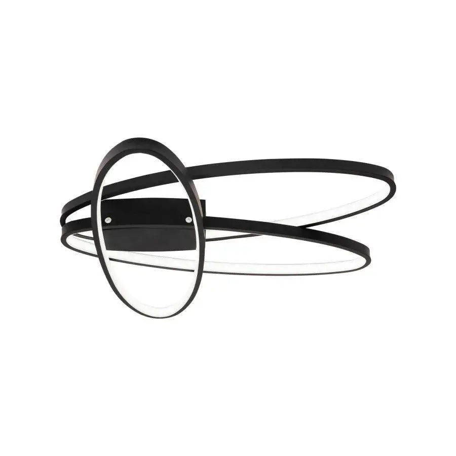 LED chandelier with remote control ORBITA 83W, 3 Elements, Oval, Cold/Warm/Neutral light, Dimmable, Black