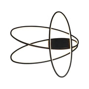 ORBITA LED Chandelier with Remote Control, 140W, Cold/Warm/Neutral Light, Dimmable, Black