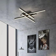 LED chandelier with remote control MORA 80W, 4 Elements, Linear, Cold/Warm/Neutral light, Dimmable, Black