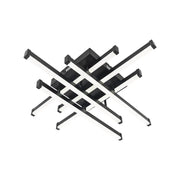 LED chandelier with remote control MORA 120W, 6 Elements, Linear, Cold/Warm/Neutral light, Dimmable, Black