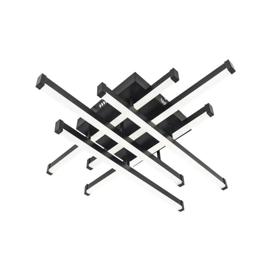 LED chandelier with remote control MORA 120W, 6 Elements, Linear, Cold/Warm/Neutral light, Dimmable, Black