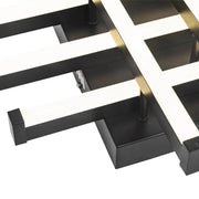 LED chandelier with remote control MORA 120W, 6 Elements, Linear, Cold/Warm/Neutral light, Dimmable, Black