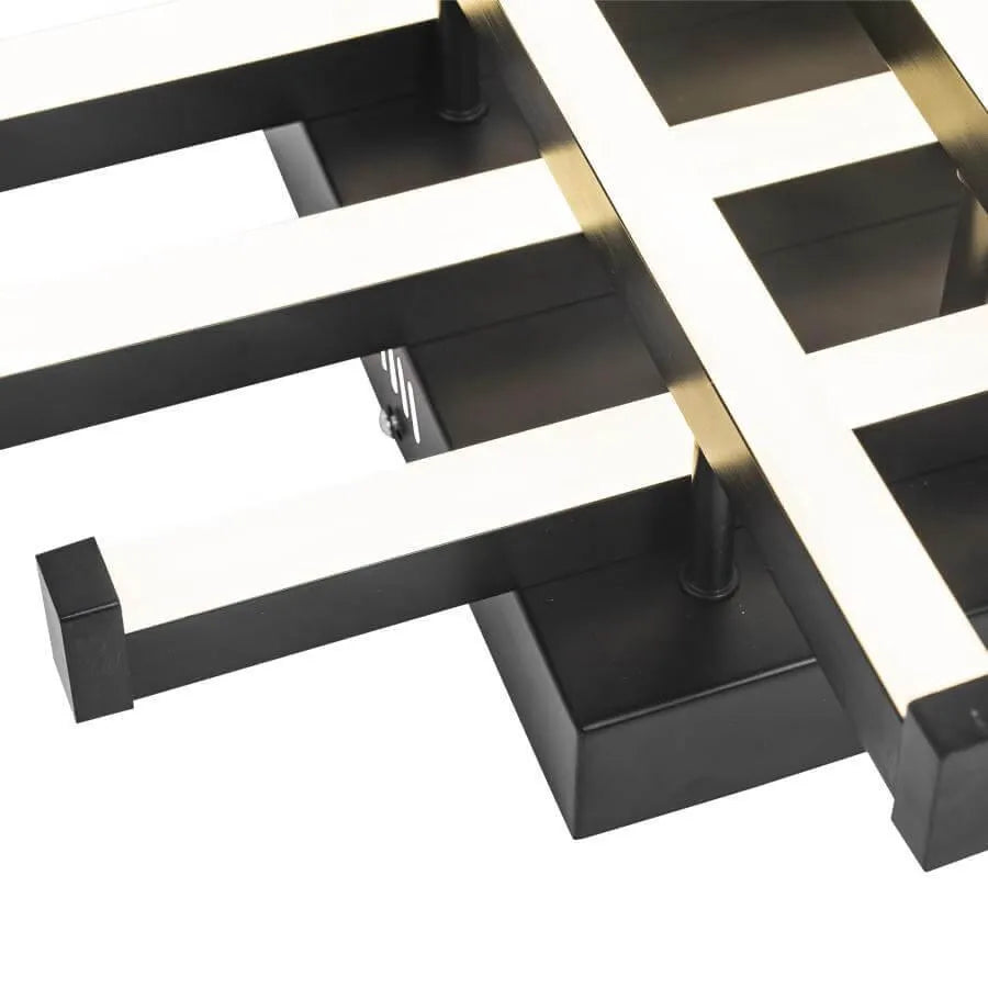 LED chandelier with remote control MORA 120W, 6 Elements, Linear, Cold/Warm/Neutral light, Dimmable, Black