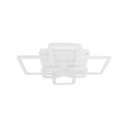 LED chandelier with remote control, ella, 6 squares, 124w, cold/hot/neutral light, unstable, white