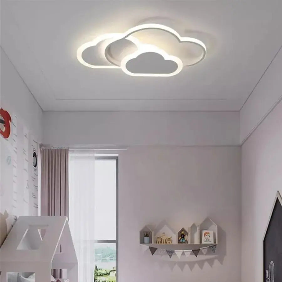 LED chandelier with remote control RIOKO 53W, 3 Clouds, Cold/Warm/Neutral light, Dimmable, White