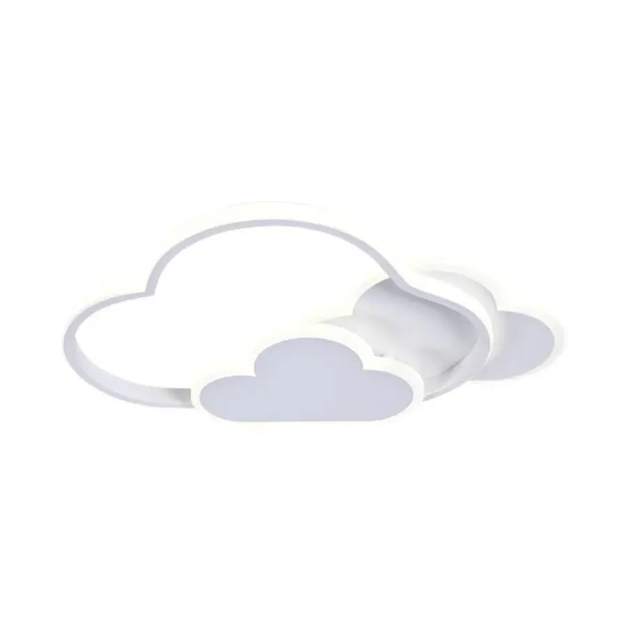 LED chandelier with remote control RIOKO 53W, 3 Clouds, Cold/Warm/Neutral light, Dimmable, White