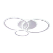 LED chandelier with remote control LUCY 70W, 4 Circles, Cold/Warm/Neutral light, Dimmable, White