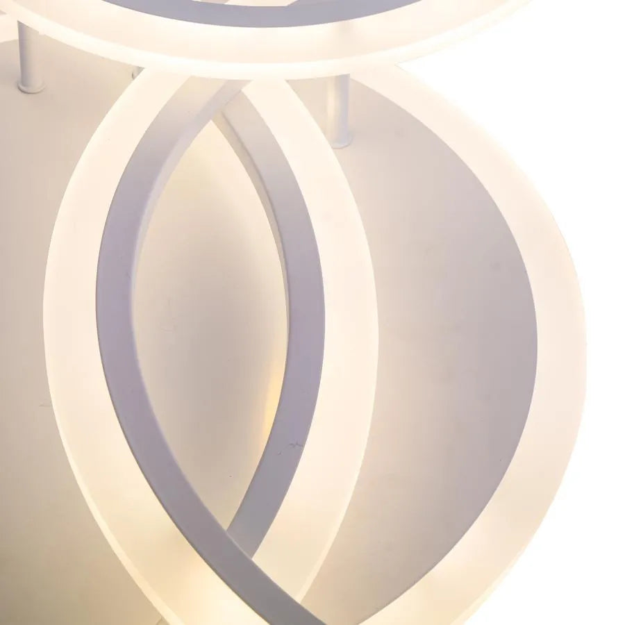 LED chandelier with remote control LUCY 70W, 4 Circles, Cold/Warm/Neutral light, Dimmable, White