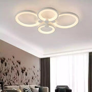 LED chandelier with remote control ALANI 52W, 4 Circles, Cold/Warm/Neutral light, Dimmable, White
