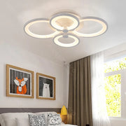 LED chandelier with remote control ALANI 52W, 4 Circles, Cold/Warm/Neutral light, Dimmable, White