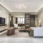 LED Chandelier with Remote Control SUNFLOWER 98W 9 Elements Cold/Warm/Neutral Light Dimmable White
