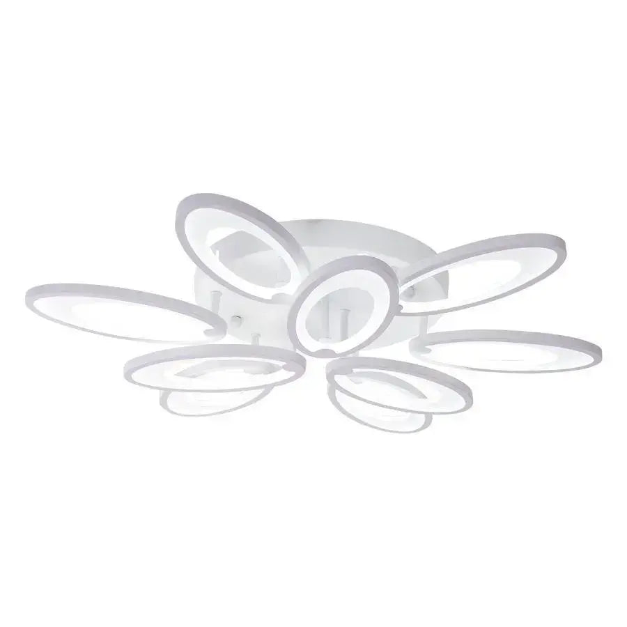 LED Chandelier with Remote Control SUNFLOWER 98W 9 Elements Cold/Warm/Neutral Light Dimmable White