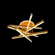 LED chandelier with remote control ARICI 90W, 6 Elements, Linear, Cold/Warm/Neutral light, Dimmable, White Gold