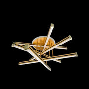 LED chandelier with remote control ARICI 90W, 6 Elements, Linear, Cold/Warm/Neutral light, Dimmable, White Gold