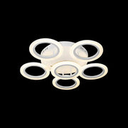 LED chandelier with remote control BOEME 50W, 6 Circles, Cold/Warm/Neutral light, Dimmable, White