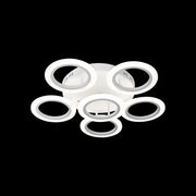 LED chandelier with remote control BOEME 50W, 6 Circles, Cold/Warm/Neutral light, Dimmable, White