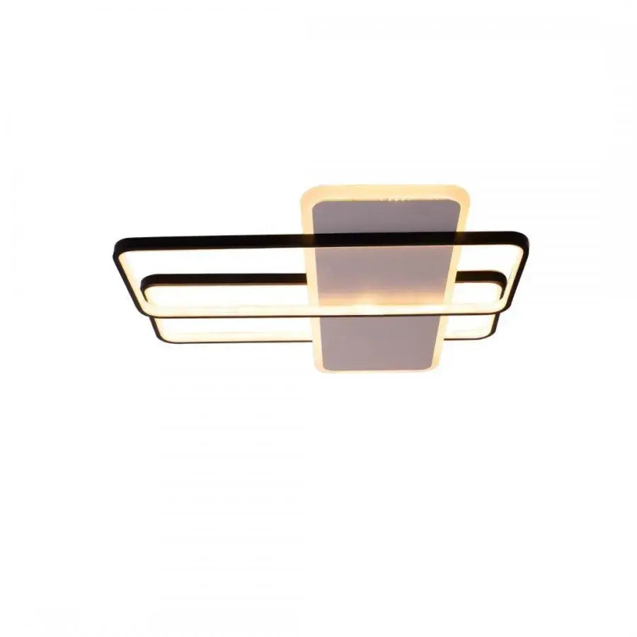 LED Chandelier with Remote Control CAROLINA 76W Overlapping Squares Cold/Warm/Neutral Light Dimmable Black White
