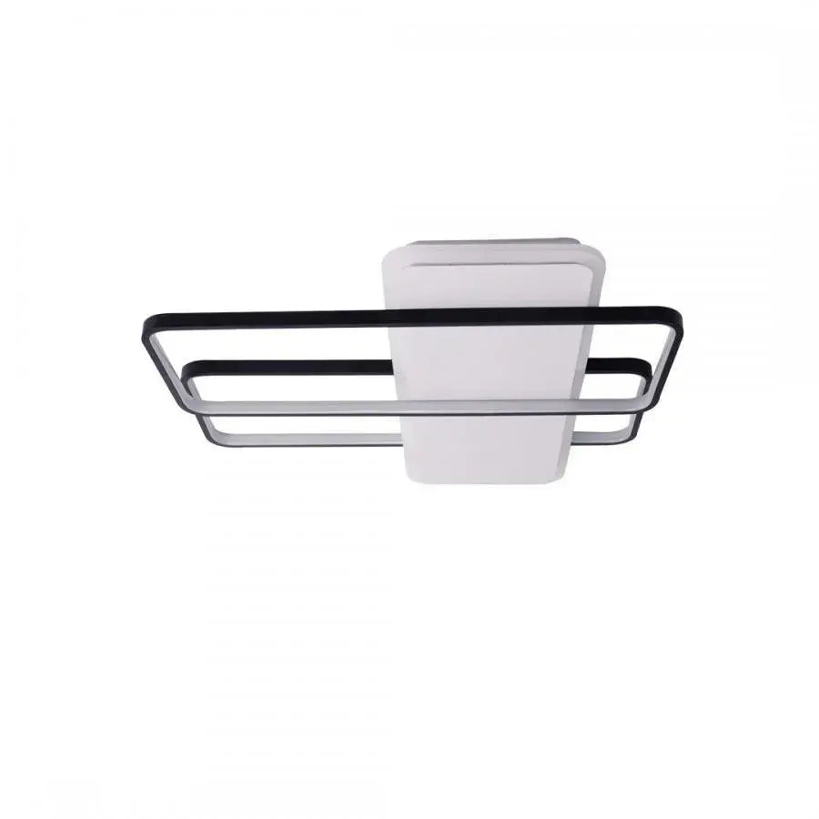 LED Chandelier with Remote Control CAROLINA 76W Overlapping Squares Cold/Warm/Neutral Light Dimmable Black White